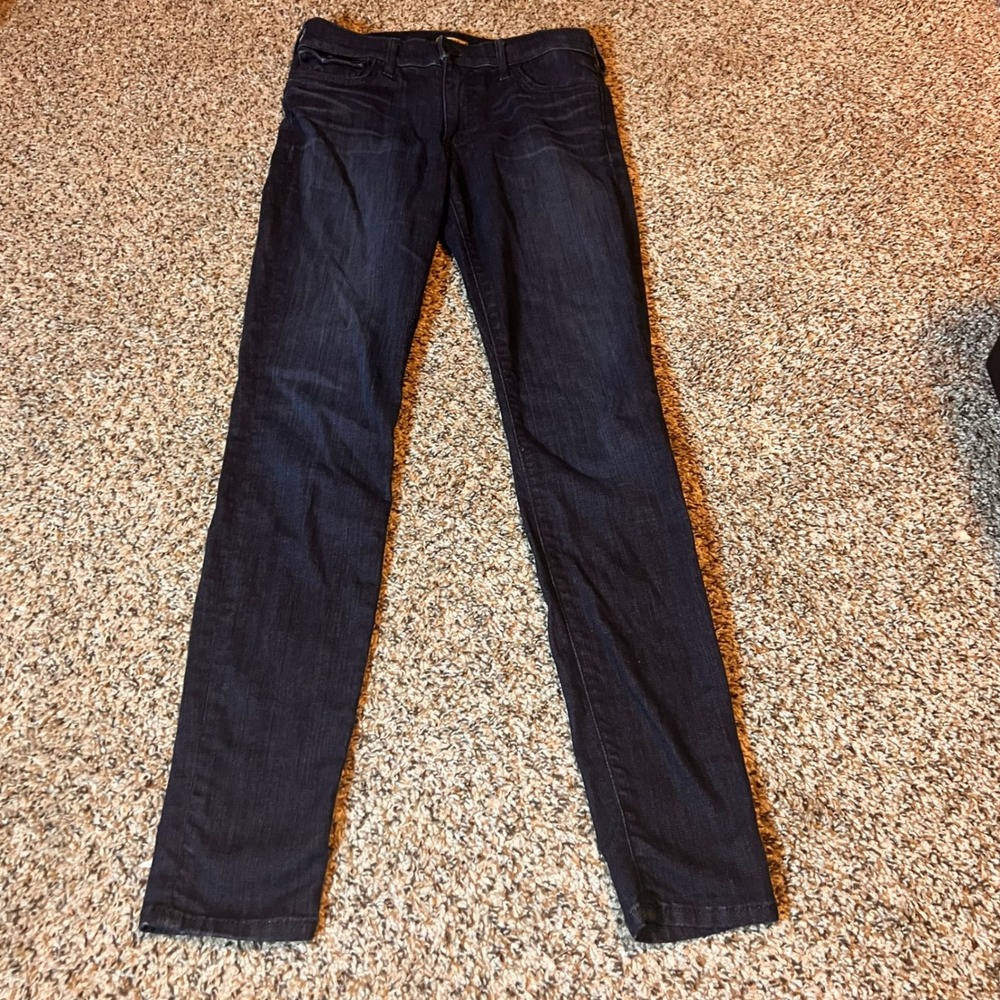 True Religion Halle Mid‎ Rise Super Skinny Jeans Dark Wash Size 27